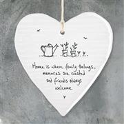 Wobbly round heart - Home is where family belongs