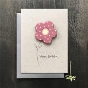 Wood card-Happy Birthday