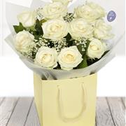 Dozen White Roses