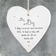 Wobbly round heart - Baby is a miracle