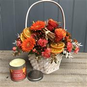 Orange and Cinnamon Basket Gift Set