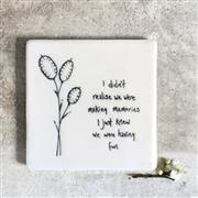 Coaster Square Floral - Realise making memories