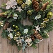 Festive Star door wreath