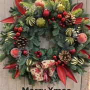 Merry Xmas door wreath